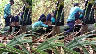 WowMasti Horny Tamil xxx mallu college girl kissing pussy sucking and fucking in park with bf