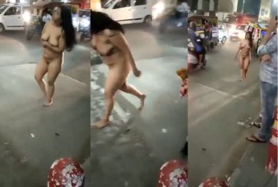 New Indian Viral nude mms of Delhi Randi walking naked on street